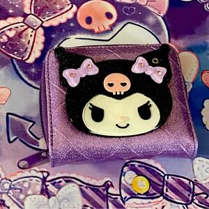 Sanrio Kuromi Glitter Mirror Wallet